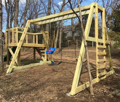 wooden swing set ideas